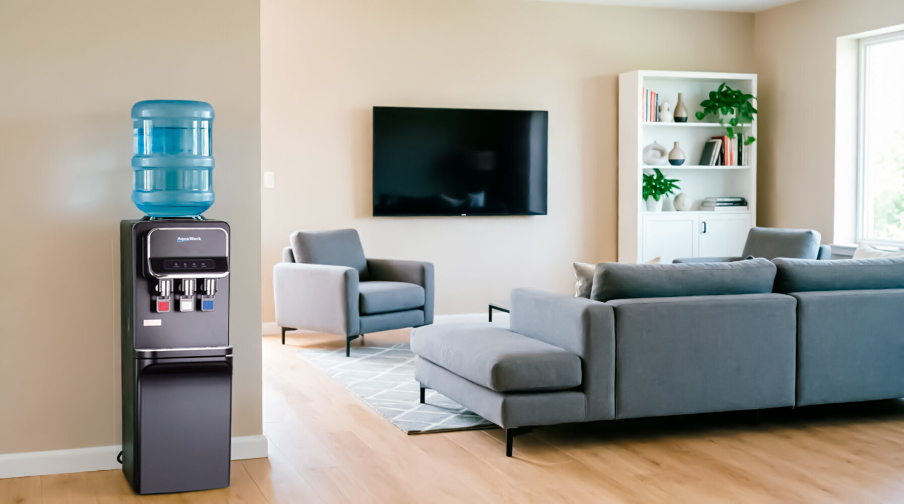 Aqua-Work water cooler in a modern apartment